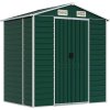 Zahradní kůlna 191 x 130 x 198 cm pozinkovaná ocel [3188231] (Barva Zelená)