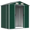 Zahradní kůlna 191 x 130 x 198 cm pozinkovaná ocel [3188231] (Barva Zelená)