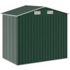Zahradní domek s regálem 205 x 130 x 183 cm železo [47104] (Barva Zelená)