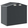 Zahradní domek s regálem 205 x 130 x 183 cm železo [47104] (Barva Zelená)