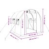 Skleník s ocelovým rámem 4 m² 2 x 2 x 2 m [364075] (Barva Bílá)