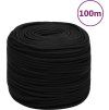 Splétané lodní lano 8 mm x 100 m polyester [152819] (Barva Černá)