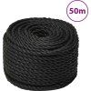 Pracovní lano 10 mm 50 m polypropylen [153012] (Barva Černá)