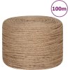 Jutové lano 100 m dlouhé 4 mm silné [153735] (Barva Přírodní)
