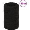 Splétané lodní lano 2 mm x 50 m polyester [152793] (Barva Černá)