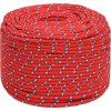 Lodní lano 8 mm 25 m polypropylen [152395] (Barva Červená)