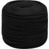 Pracovní lano 10 mm 50 m polyester [152823] (Barva Černá)