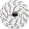 Splétané lodní lano 12 mm x 100 m polyester [152828] (Barva Černá)