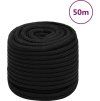 Splétané lodní lano 16 mm x 50 m polyester [152835] (Barva Černá)