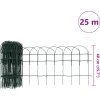 Zahradní plot práškované železo 25 x 0,4 m [141072] (Barva Zelená)