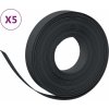 Travní lemy 5 ks 10 m 10 cm polyethylen [3155435] (Barva Černá)