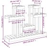 Stojan na rostliny 104,5x25x77,5 cm masivní borové dřevo [822098] (Barva Bílá)