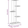 5patrový stojan na květiny 43 x 22 x 98 cm kov [336111] (Barva Bílá)