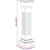 Stojan na květiny klasický čtvercový sloup 17x17x66cm MDF [323969] (Barva Šedá)