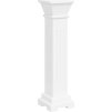 Stojan na květiny klasický čtvercový sloup 17x17x66cm MDF [323969] (Barva Šedá)
