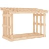 Stojan na dřevo 108x64,5x77 cm masivní borovice [822432] (Barva Přírodní)