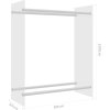 Stojan na palivové dříví 80 x 35 x 100 cm tvrzené sklo [327469] (Barva Transparentní)