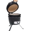 Zahradní gril a udírna 2 v 1 Kamado keramický 56 cm [316093] (Barva Černá)