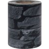 Zahradní zástěna vzhled hrubý kámen 35 x 0,19 m PVC [147871] (Barva matná světle šedá)