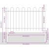 Zahradní plot Boxtel s obloukem nahoře ocelový 181 x 100 cm [144930] (Barva Černá)