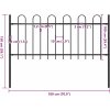 Zahradní plot s obloukem nahoře ocelový 181 x 100 cm [144930] (Barva Černá)