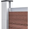Zahradní plot dřevoplast 175 x 186 cm [49068] (Barva Hnědá)