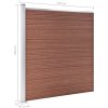 Zahradní plot dřevoplast 175 x 186 cm [49068] (Barva Hnědá)