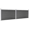 Zahradní plot WPC 353 x 106 cm [3070447] (Barva Černá)