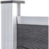 Zahradní plot WPC 526 x 186 cm [3070430] (Barva Černá)
