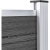 Zahradní plot WPC 526 x 106 cm [3070448] (Barva Černá)