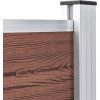 Zahradní plot WPC 526 x 106 cm [3070448] (Barva Černá)