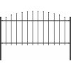 Zahradní plot s hroty ocel (0,5–0,75) x 1,7 m [144940] (Barva Černá)
