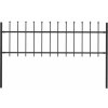 Zahradní plot s hroty ocel 1,8 m [144923] (Barva Černá)