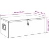 Úložný box 90 x 47 x 33,5 cm hliník [152255] (Barva Černá)