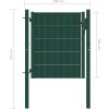 Plotová branka PVC a ocel 100 x 101 cm [145228] (Barva Zelená)