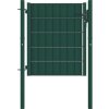 Plotová branka PVC a ocel 100 x 101 cm [145228] (Barva Zelená)