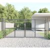 Pletivá zahradní branka 300 x 125 cm pozinkovaná ocel [154530] (Barva Antracitová)