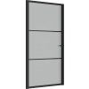 Interiérové dveře 102,5 x 201,5 cm černé matné sklo a hliník [350563] (Barva Černá a tmavě průhledná)