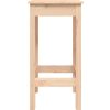 Barové židle 2 ks 40 x 40 x 78 cm masivní borové dřevo [822137] (Barva Přírodní)