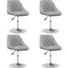 Otočné jídelní židle 4 ks samet [3088758] (Barva Světle šedá)