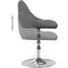 Otočné jídelní židle 4 ks samet [3088758] (Barva Světle šedá)