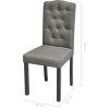 Jídelní židle 4 ks textil [242224] (Barva Šedá)