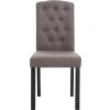 Jídelní židle 4 ks textil [242224] (Barva Šedá)