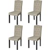 Jídelní židle 4 ks textil [242224] (Barva Šedá)