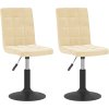 Otočné jídelní židle 2 ks samet [335740] (Barva Krémová)