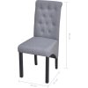 Jídelní židle 4 ks textil [272245] (Barva Světle šedá)