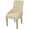 Jídelní židle 4 ks textil [274425] (Barva Krémová)