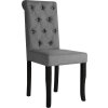 Jídelní židle 4 ks textil [245515] (Barva Tmavě šedá)