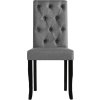 Jídelní židle 4 ks textil [245515] (Barva Tmavě šedá)