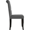 Jídelní židle 4 ks textil [245515] (Barva Tmavě šedá)